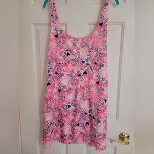 Lilly Pulitzer Pink Velour Chemise Nightgown Large